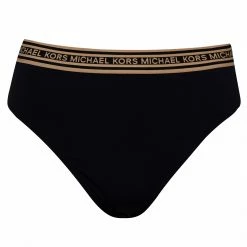 MICHAEL Michael Kors Logo High Waist Bikini Bottoms