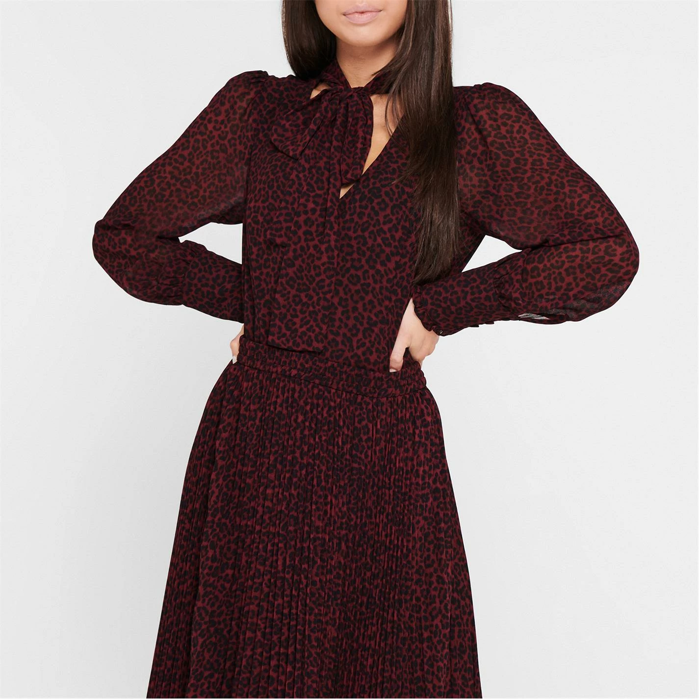 MICHAEL Michael Kors Neck Tie Blouse 4 MICHAEL Michael Kors Neck Tie Blouse - Image 2