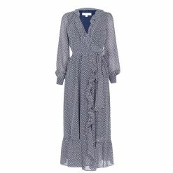 MICHAEL Michael Kors Long Sleeve Floral Midi Dress