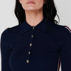 MICHAEL Michael Kors Michael Michael Kors Long Sleeve Tape Polo Dress -MICHAEL MICHAEL KORS Sales 65223918 xxl a3