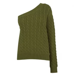 MICHAEL MICHAEL KORS Cable Knit One Shoulder Sweater