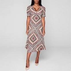 MICHAEL Michael Kors Puff Sleeve Midi Dress -MICHAEL MICHAEL KORS Sales 66344106 xxl a1