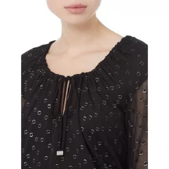 MICHAEL Michael Kors Draw String V Neck Blouse -MICHAEL MICHAEL KORS Sales ai436800 xxl a3
